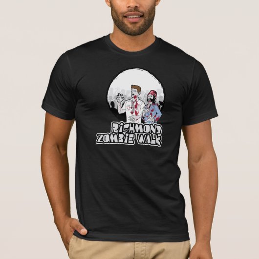 dunkle Farben des rva Zombiewegs amerikanisches T-Shirt (Vorderseite)