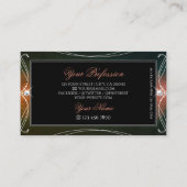 Dunkle Farbenfrohe Verzierte Sparklingeln Visitenkarte (Rückseite)