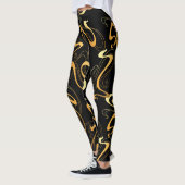 Dunkle farbige Abstrakte Leggings (Links)