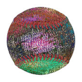 Dunkle, farbige grinöse Textur in kratzfarbiger Ti Baseball (Rückseite)