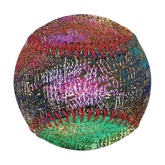 Dunkle, farbige grinöse Textur in kratzfarbiger Ti Baseball (Rückseite)