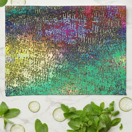 Dunkle, farbige grinöse Textur in kratzfarbiger Ti Geschirrtuch (Gefaltet)