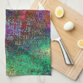 Dunkle, farbige grinöse Textur in kratzfarbiger Ti Geschirrtuch (Viertel Falte)