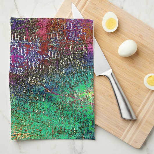 Dunkle, farbige grinöse Textur in kratzfarbiger Ti Geschirrtuch (Viertel Falte)