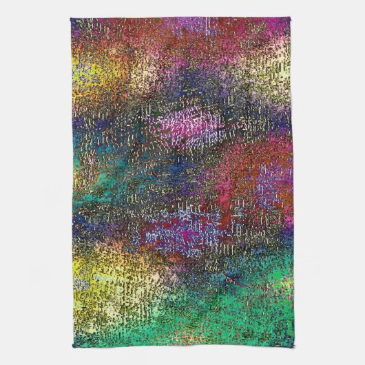 Dunkle, farbige grinöse Textur in kratzfarbiger Ti Geschirrtuch (Vertikal)