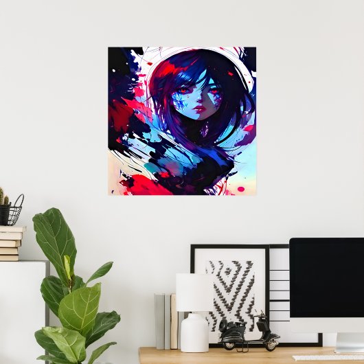 Dunkle Farbkunst Poster (Heimbüro)