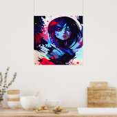 Dunkle Farbkunst Poster (Küche)