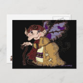 Dunkle Fee Baba Ukrainische Volkskunst Postkarte (Vorne/Hinten)
