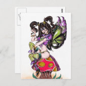 Dunkle Fee Calista Postkarte (Vorne/Hinten)