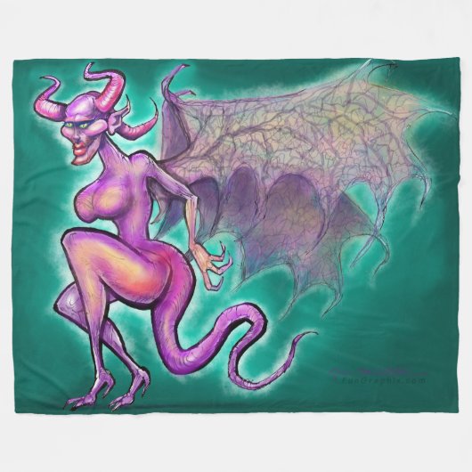 Dunkle Fee Fleecedecke (Vorderseite (Horizontal))