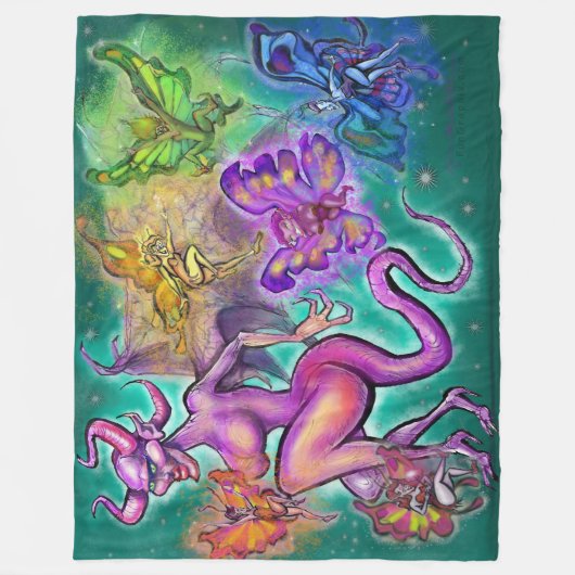 Dunkle Fee Fleecedecke (Vorderseite)