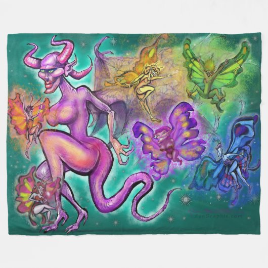 Dunkle Fee Fleecedecke (Vorderseite (Horizontal))