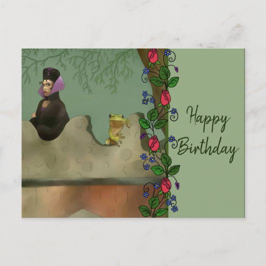 Dunkle Fee Postkarte (Vorderseite)