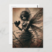 dunkle Fee Postkarte (Vorne/Hinten)