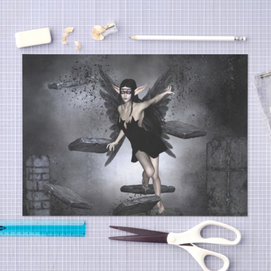 Dunkle Fee Seidenpapier (Handwerk)