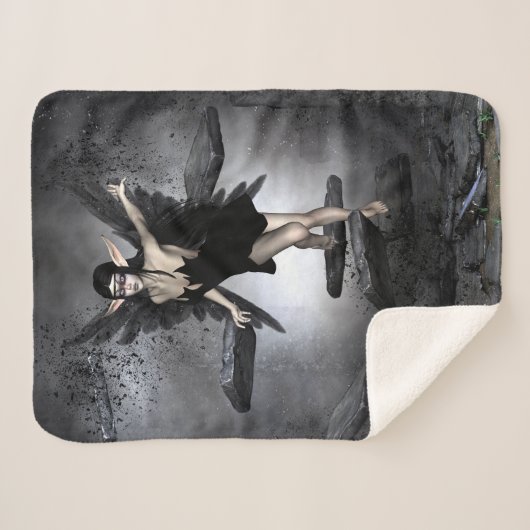 Dunkle Fee Sherpadecke (Vorderseite (Horizontal))