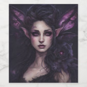 Dunkle Fee Weinetikett (Einzelnes Label)