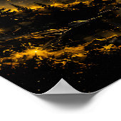 Dunkle Finsternis mit goldener Filigranarbeit — Ko Poster (Ecke)
