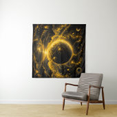 Dunkle Finsternis mit goldener Filigranarbeit — Ko Wandteppich (Beispiel (Horizontal))