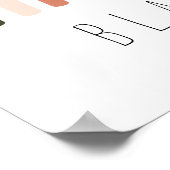 Dunkle Fläche/Terracotta Rainbow Name Kinderzimmer Poster (Ecke)