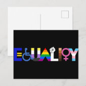Dunkle Flagge für inklusive Gleichheit Postkarte (Vorne/Hinten)