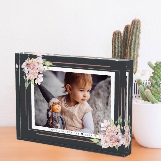 Dunkle Floral auf schwarz | Foto der Mutter