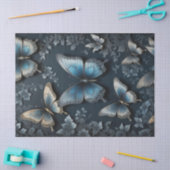 Dunkle Floral Butterfly Seidenpapier (Basteln)