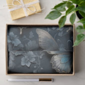 Dunkle Floral Butterfly Seidenpapier (Geschenk)