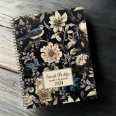Dunkle Floral Custom Yeypplaner Hardcover Planer