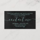 Dunkle Floral Handmade Bath Body Wellness-Center S Visitenkarte (Rückseite)