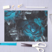 Dunkle Floral Seidenpapier (Handwerk)