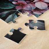 Dunkle Floral Wasserfarbe Nahtloses Design Puzzle (Seite)