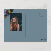 Dunkle Florale Beerdigung Postkarte (Rückseite)