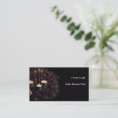 Dunkle Florale Gothic Alternative Florist Visitenkarte (Stehend Vorderseite)