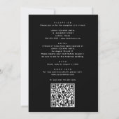 Dunkle Florale Hochzeitseinladungsvorlage Einladung (Rückseite)