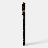 Dunkle florale iPhone 15 pro max Gehäuse iPhone Hülle (Linke Seite)