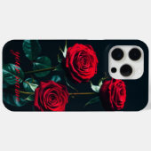 Dunkle florale Rose Case-Mate iPhone Hülle (Rückseite (Horizontal))