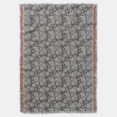 Dunkle Florale Schwarze Graue Rosen Ästhetik Decke (Vorderseite Vertikal)