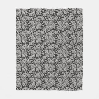 Dunkle Florale Schwarze Graue Rosen Ästhetik Fleecedecke
