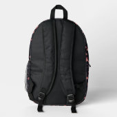 Dunkle florale Traummuster Bedruckter Rucksack (Rückseite)