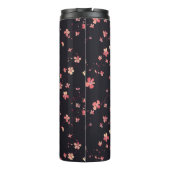 Dunkle florale Traummuster Thermosbecher (Rückseite)