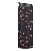 Dunkle florale Traummuster Thermosbecher (Nach rechts gedreht)