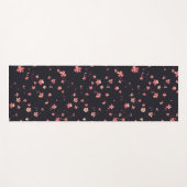 Dunkle florale Traummuster Yogamatte (Vorderseite (Horizontal))