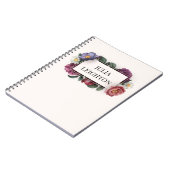 Dunkle Floralien Notizblock (Linke Seite)