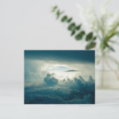 Dunkle Fluffy Wolkensicht Postkarte (Stehend Vorderseite)
