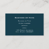 Dunkle Fluffy Wolkensicht Visitenkarte (Rückseite)