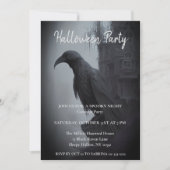 Dunkle Flügel bringen ein Halloween-Party ein Einladung (Vorderseite)