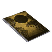 Dunkle Forest Eclipse Notebook, Gold Notizblock (Rechte Seite)