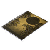 Dunkle Forest Eclipse Notebook, Gold Notizblock (Linke Seite)