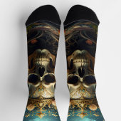 Dunkle Forest Skull Socken (Oben)